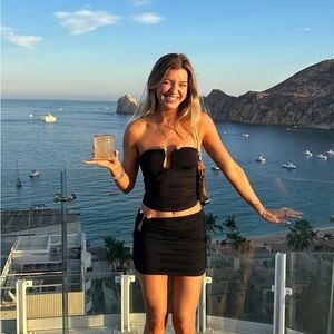 Black Strapless Mini skirt & top